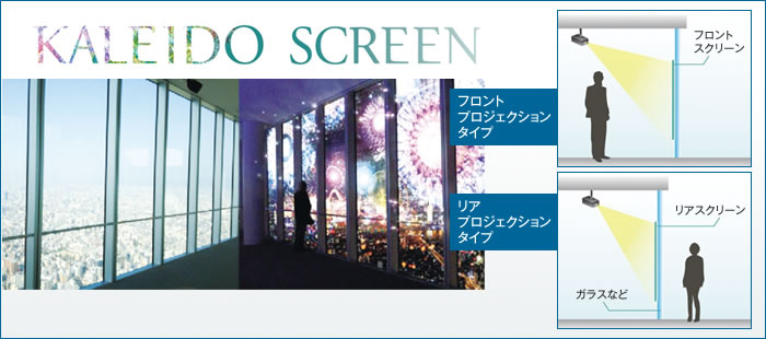 透明フィルムスクリーン Kaleido Screen ケイアイシー プロジェクタースクリーン総合カタログ