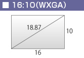 16:10（WXGA）