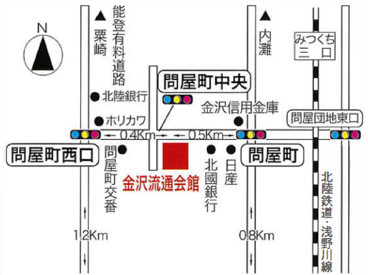 金沢流通会館　案内地図