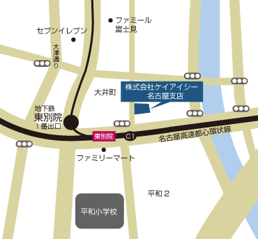 KIC 大阪支店地図