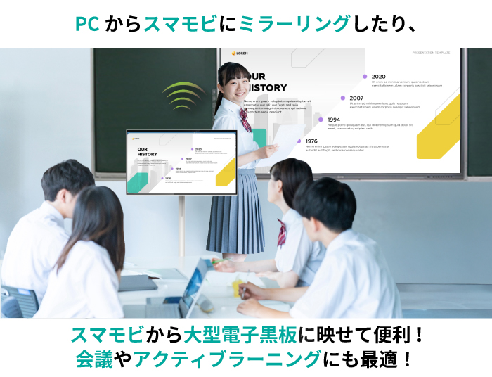 Smart Mobile Screen スマートモバイルスクリーン 特長 ミラーリング